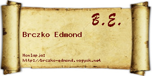 Brczko Edmond névjegykártya